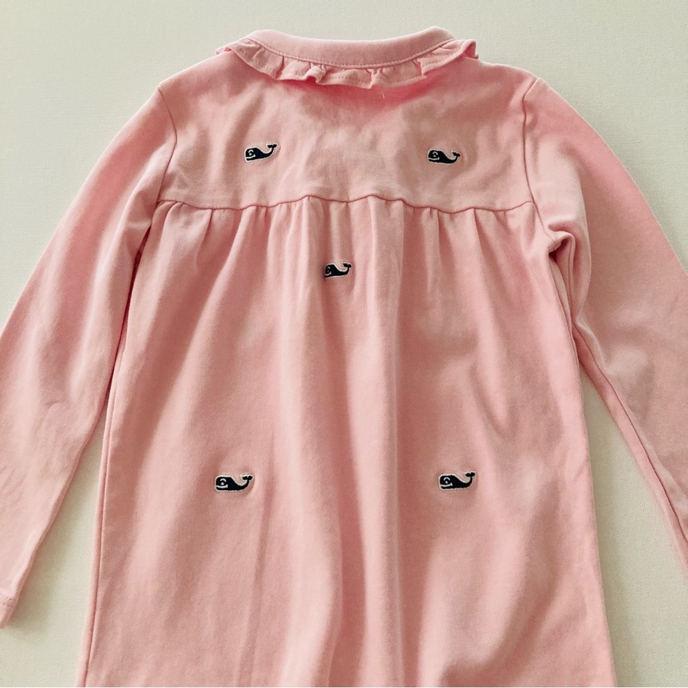 Vineyard Vines Baby Girl 18-24 Months Whale Pink Romper Pima Cotton - Picture 2 of 7